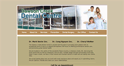 Desktop Screenshot of dawsoncreekdentalcentre.com