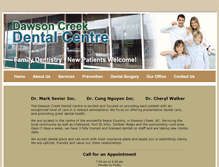 Tablet Screenshot of dawsoncreekdentalcentre.com